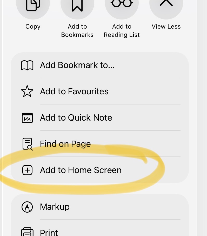iPad install to home screen